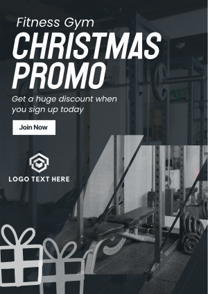 Christmas Fitness Poster Image Preview