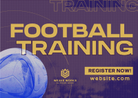 Textured Pro Football Training Postcard Image Preview