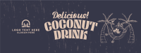 Coconut Drink Mascot Facebook cover Image Preview
