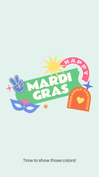 Happy Mardi Gras Facebook story Image Preview