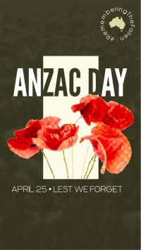 Anzac Halftone Facebook Story Design