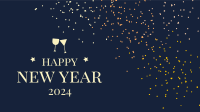 Gold New Year 2022 Zoom Background Image Preview