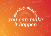 Monday Mindset Quote Postcard Design