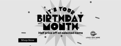Birthday Month Promo Facebook cover Image Preview