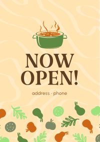 Now Open Vegan Restaurant Flyer Image Preview