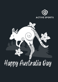 Kangaroo Australia Day Poster Image Preview