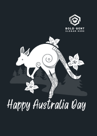 Kangaroo Australia Day Poster Image Preview