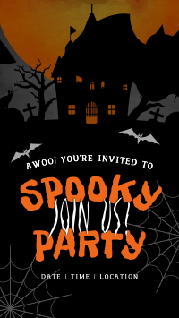 Haunted House Party Facebook Story Design