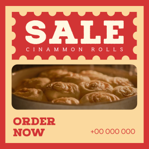 Cinnamon Rolls Sale Instagram post Image Preview