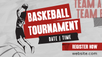 Sports Basketball Tournament Facebook Event Cover Design