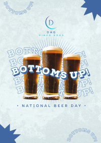 Bottoms Up this Beer Day Flyer Design