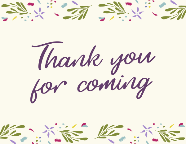 Dainty Floral Pattern Thank You Card Design Image Preview