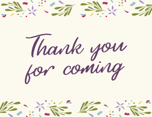 Dainty Floral Pattern Thank You Card Image Preview