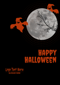 Happy Halloween Ghost Night Poster Image Preview