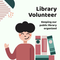 Public Library Volunteer Instagram Post Design