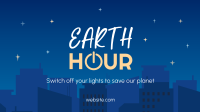 Earth Hour Cityscape Facebook Event Cover Design