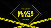 Black Friday Flash Sale Facebook Event Cover Design