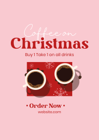 Christmas Coffee Sale Poster Image Preview