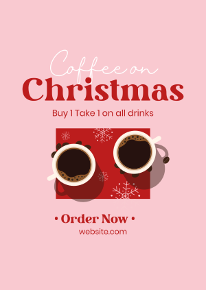 Christmas Coffee Sale Poster Image Preview