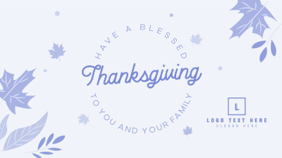 Thanksgiving Leaves Facebook event cover Image Preview