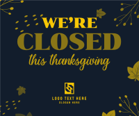 Closed On Thanksgiving Facebook Post Design