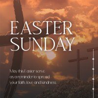 Easter Holy Cross Reminder Instagram Post Design