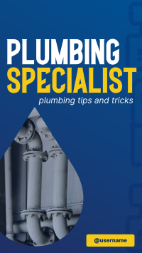 Plumbing Specialist TikTok video Image Preview