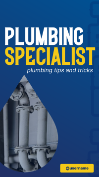 Plumbing Specialist TikTok Video Design