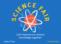 Science Fair Event Postcard Image Preview