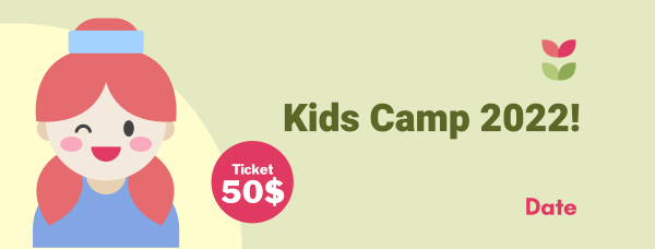 Cute Kids Camp Facebook Cover Design Image Preview