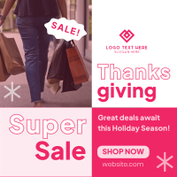 Super Sale this Thanksgiving Instagram Post Design