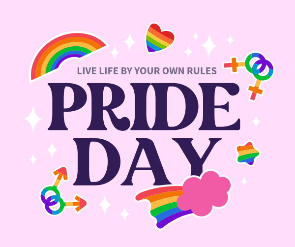 Pride Day Stickers Facebook Post Design