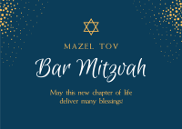 Magical Bar Mitzvah Postcard Design