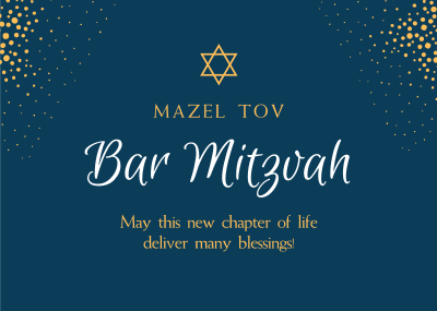 Magical Bar Mitzvah Postcard Image Preview