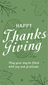 Thanksgiving Greeting Simple TikTok Video Image Preview