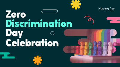 Playful Zero Discrimination Celebration Facebook event cover Image Preview