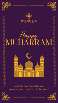 Decorative Islamic New Year Facebook Story Design