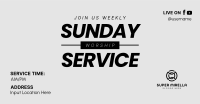 Sunday Worship Service Facebook Ad Design