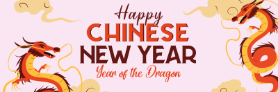 Chinese New Year Dragon Twitter header (cover) Image Preview