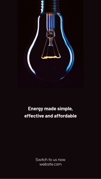 Energy Light Bulb Facebook Story Design