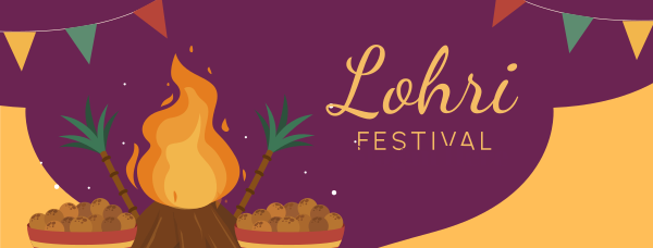 Lohri Festival Facebook Cover Design Image Preview