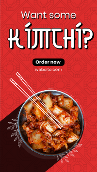 Order Healthy Kimchi YouTube Short Design