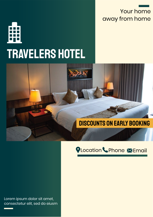 Travelers Hotel Flyer Design Image Preview