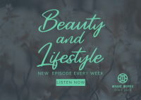 Beauty and Lifestyle Podcast Postcard Image Preview