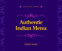 Authentic Indian Menu Facebook post Image Preview