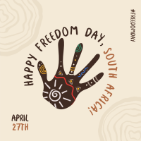 Freedom Day Hand Linkedin Post Preview