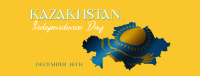 Kazakhstan Day Flag Facebook cover Image Preview