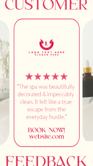 Spa Customer Feedback Facebook story Image Preview