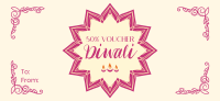 Ornamental Diwali Greeting Gift Certificate Image Preview