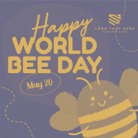 Modern Celebrating World Bee Day Instagram post Image Preview